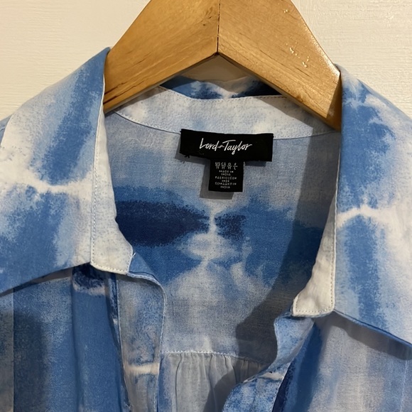Lord & Taylor 100% Cotton Button Down Blouse‎ - Picture 2 of 5